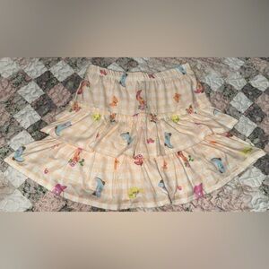 365 Kids Girls Cowgirl Plaid Checkered Tiered Ruffle Skirt Skort Bottoms